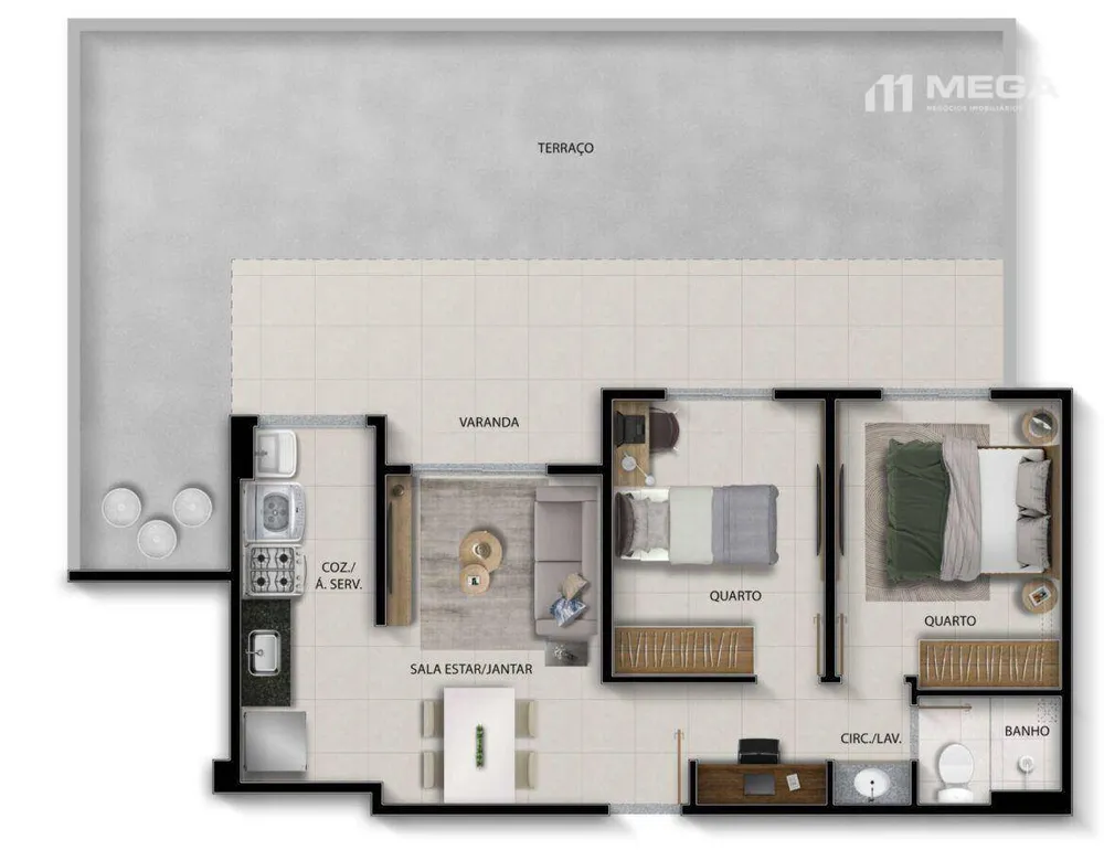 Apartamento, 2 quartos, 45 m² - Foto 19