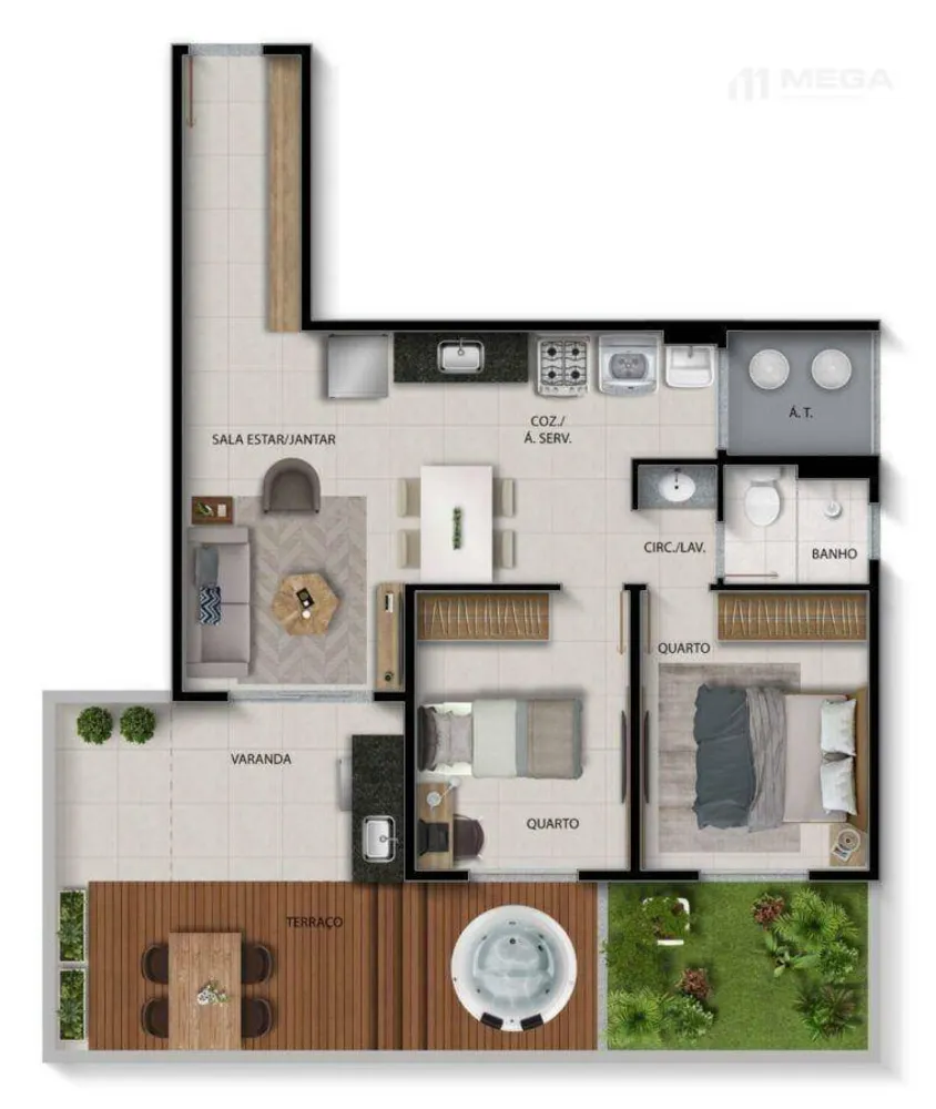 Apartamento, 2 quartos, 45 m² - Foto 18