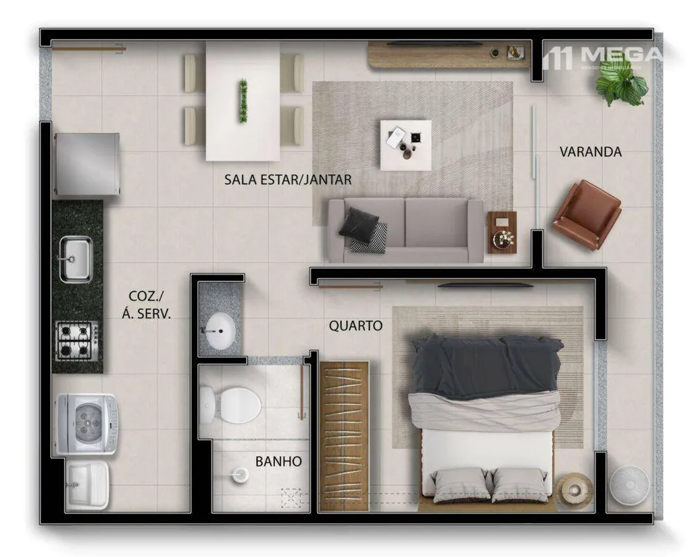 Apartamento, 2 quartos, 45 m² - Foto 13
