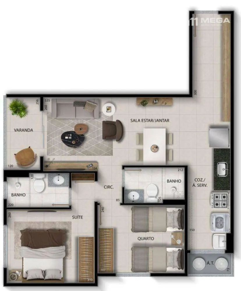 Apartamento, 2 quartos, 45 m² - Foto 17