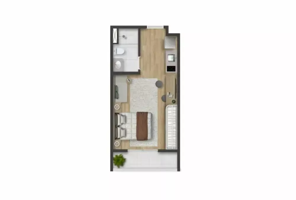 Apartamento, 1 quarto, 26 m² - Foto 3