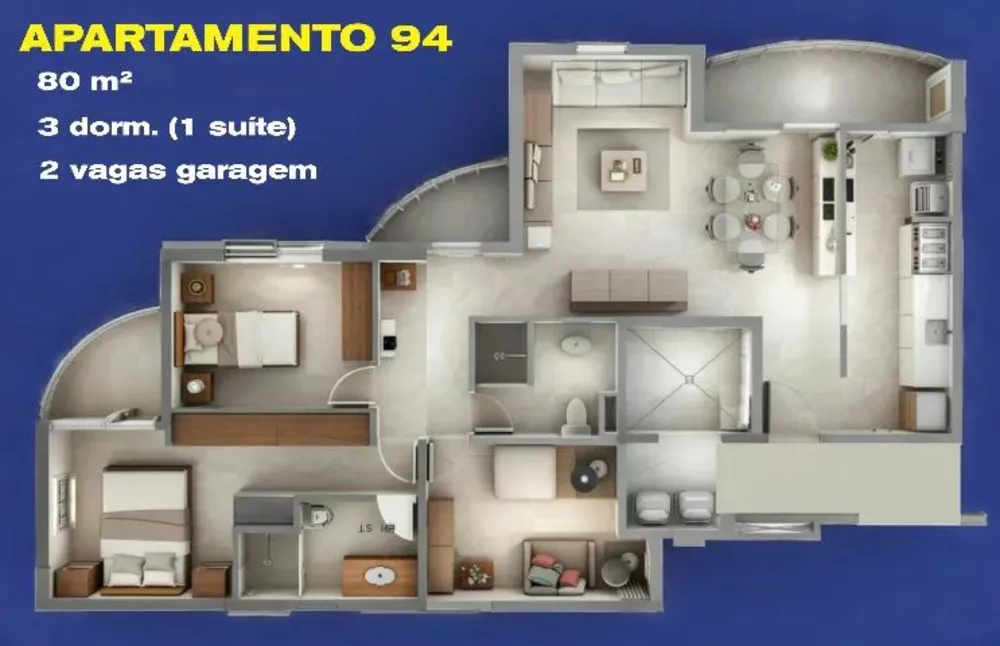 Apartamento, 3 quartos - Foto 2