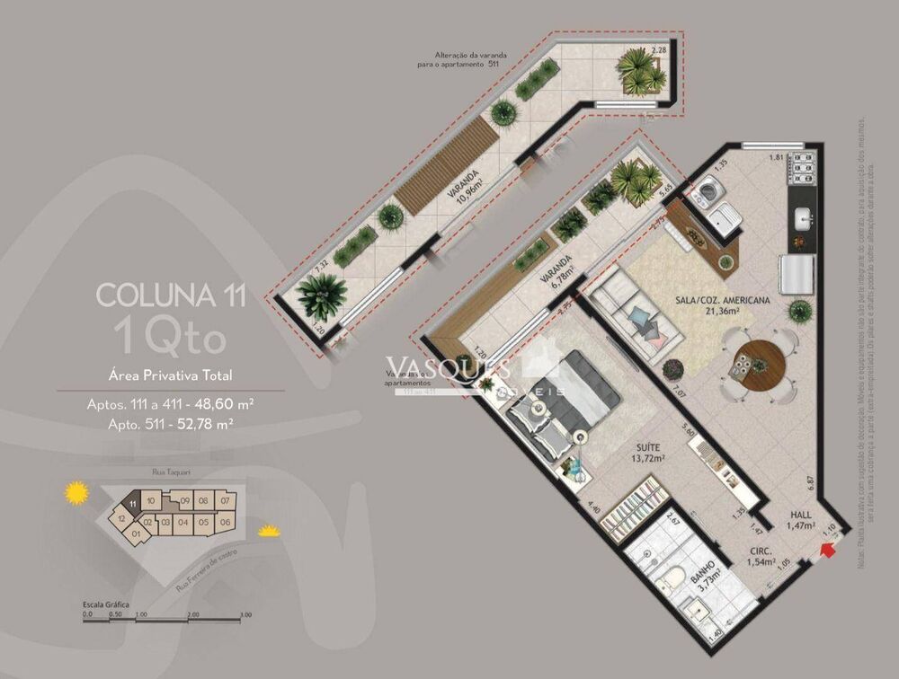 Apartamento à venda com 1 quarto, 48m² - Foto 4