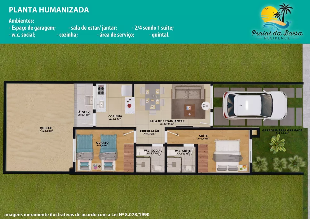 Casa, 2 quartos, 53 m² - Foto 8