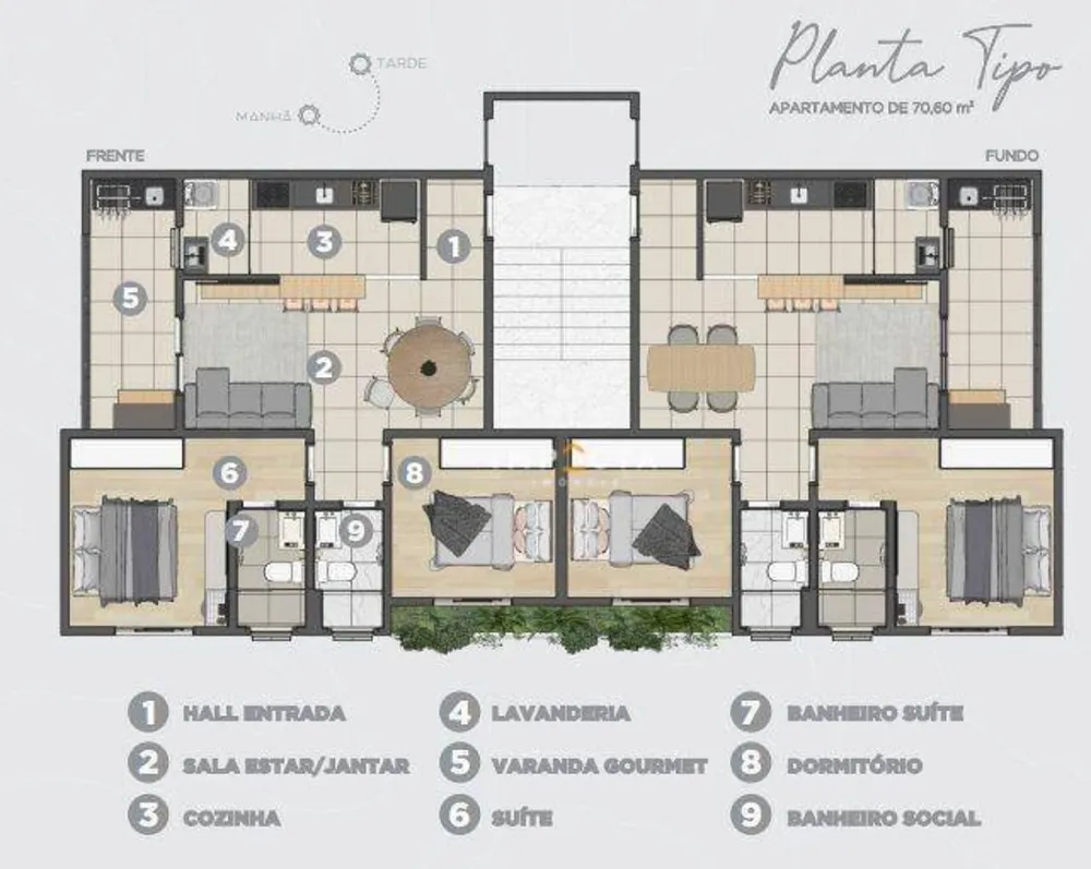 Apartamento, 2 quartos, 70 m² - Foto 3