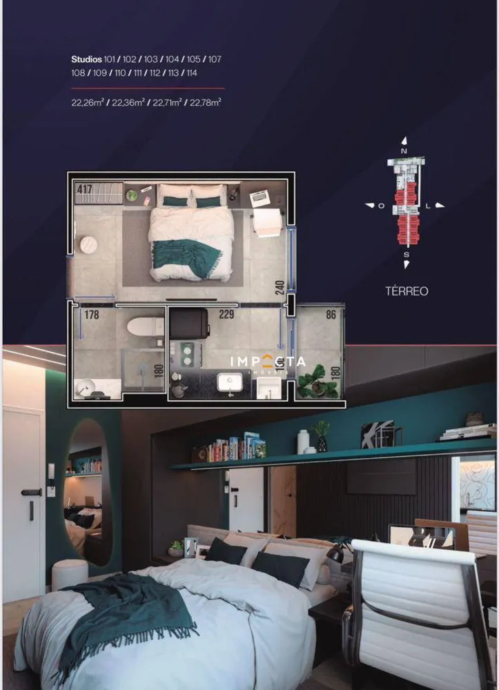 Kitnet-Studio, 22 m² - Foto 8