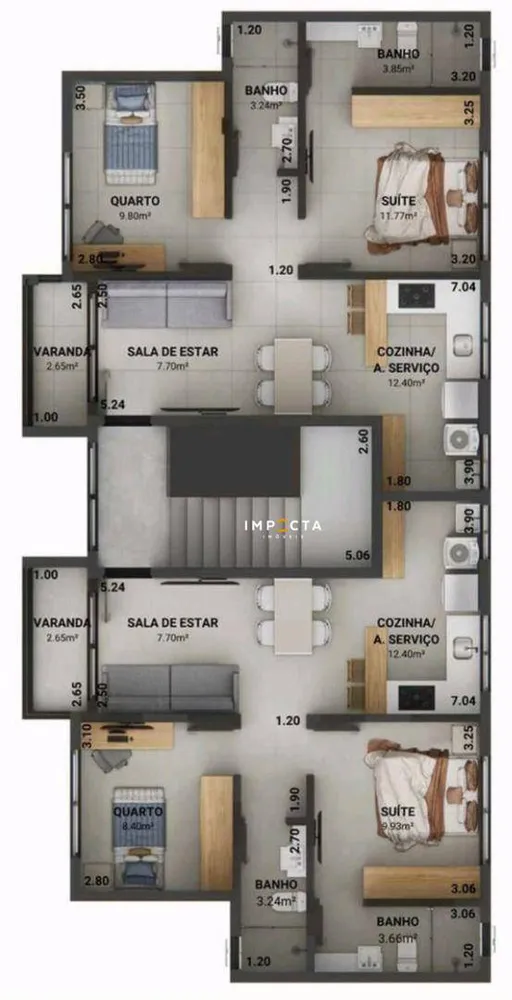 Apartamento, 2 quartos, 63 m² - Foto 2