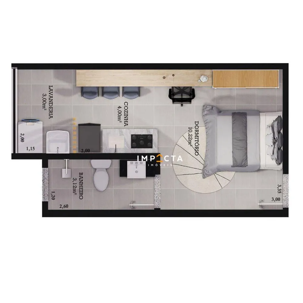 Apartamento, 1 quarto, 26 m² - Foto 12