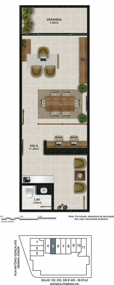 Sala-Conjunto, 32 m² - Foto 28