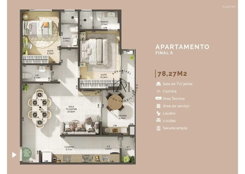 Apartamento, 2 quartos, 80 m² - Foto 7