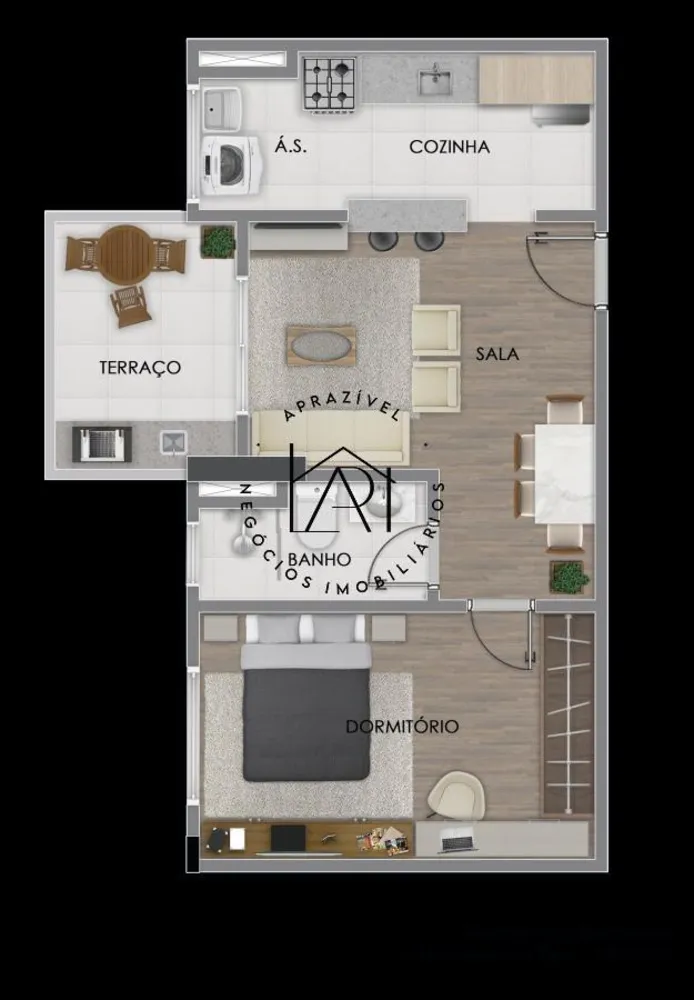 Apartamento, 1 quarto, 38 m² - Foto 5