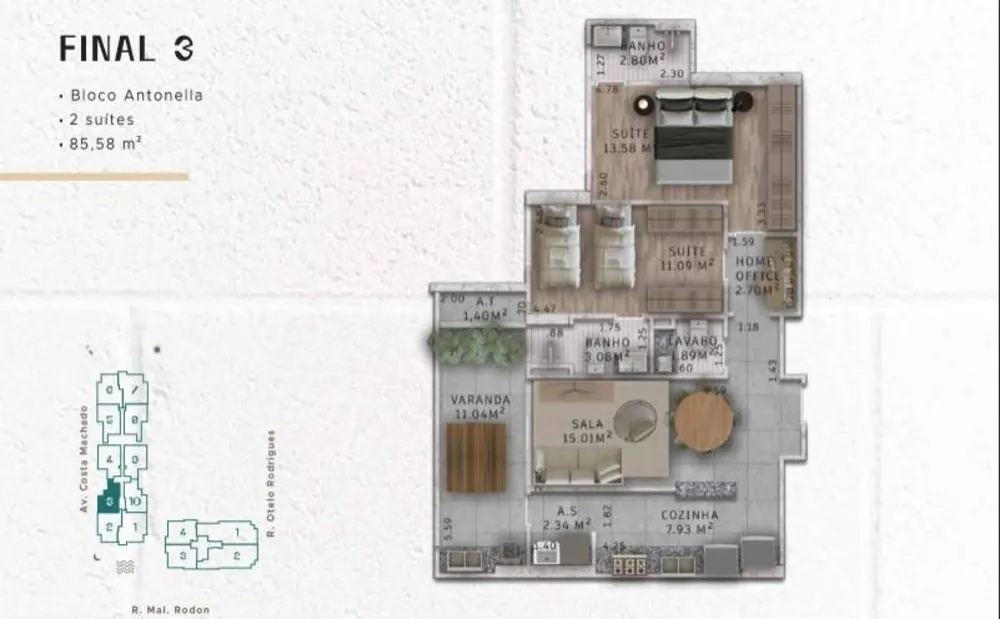 Apartamento, 2 quartos, 85 m² - Foto 10