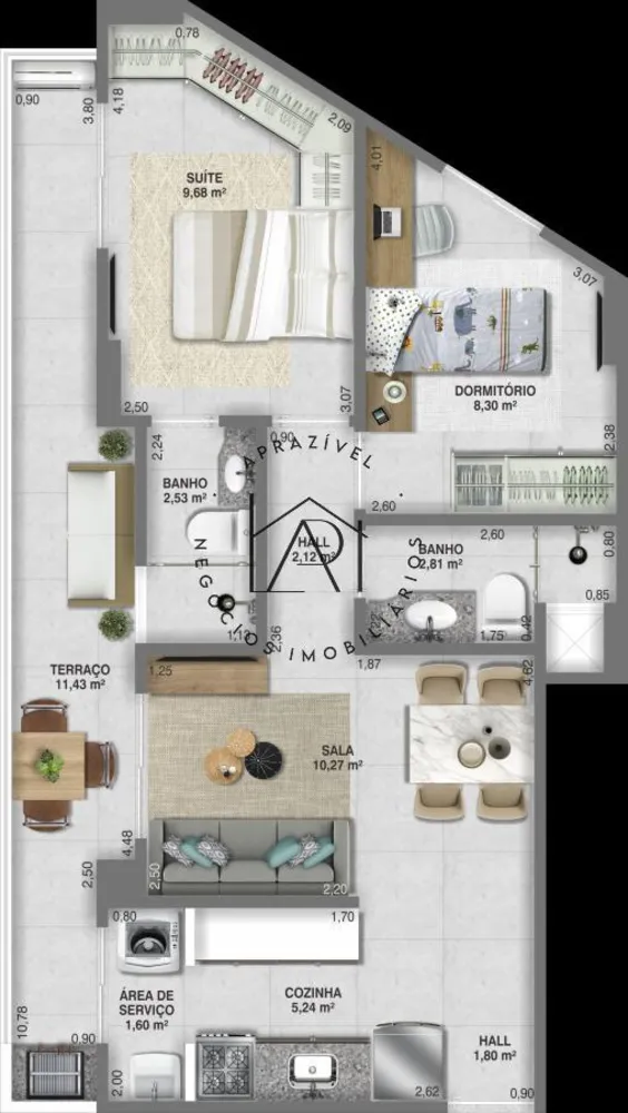 Apartamento, 1 quarto, 42 m² - Foto 3