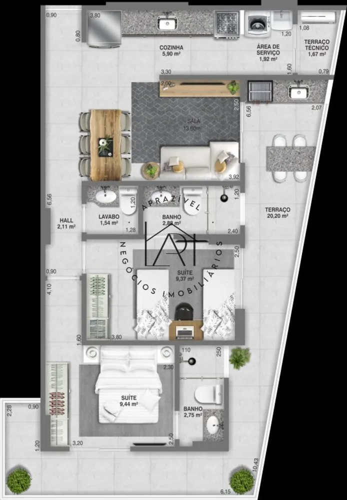 Apartamento, 1 quarto, 42 m² - Foto 11