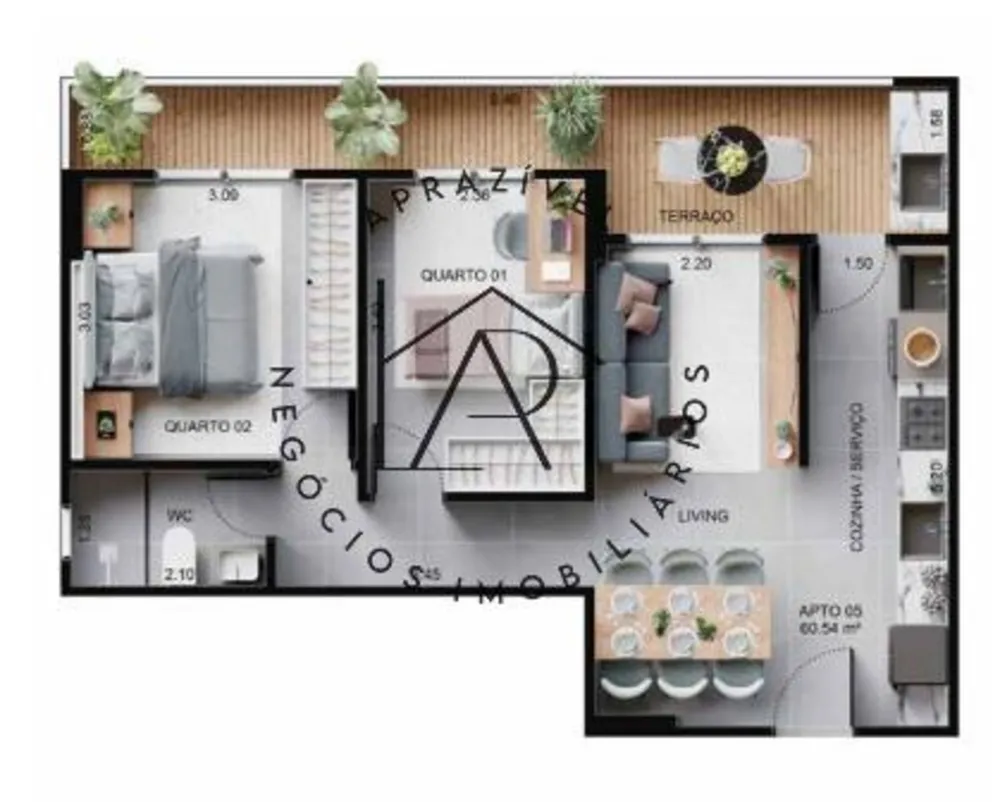Apartamento, 2 quartos, 62 m² - Foto 4