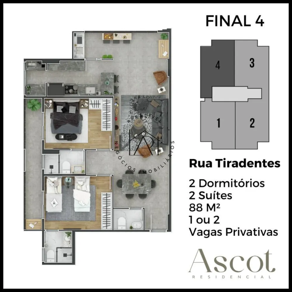 Apartamento, 2 quartos, 87 m² - Foto 1