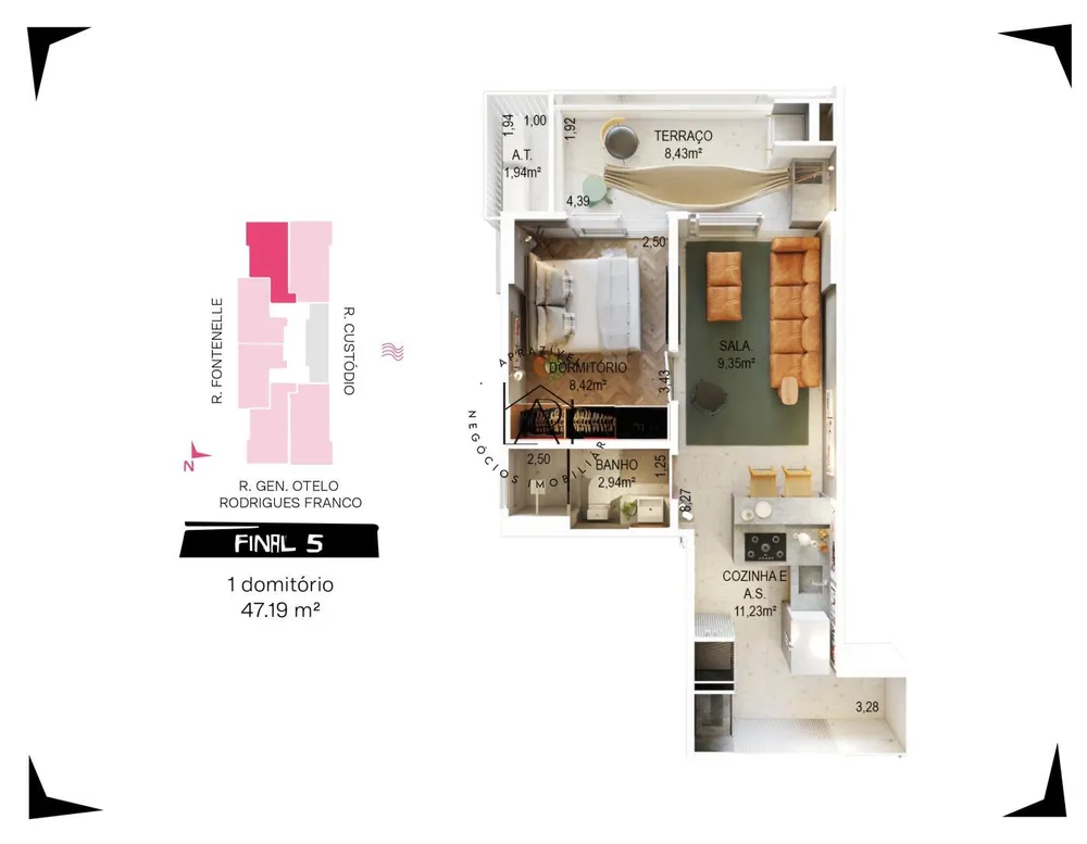 Apartamento, 1 quarto, 47 m² - Foto 20