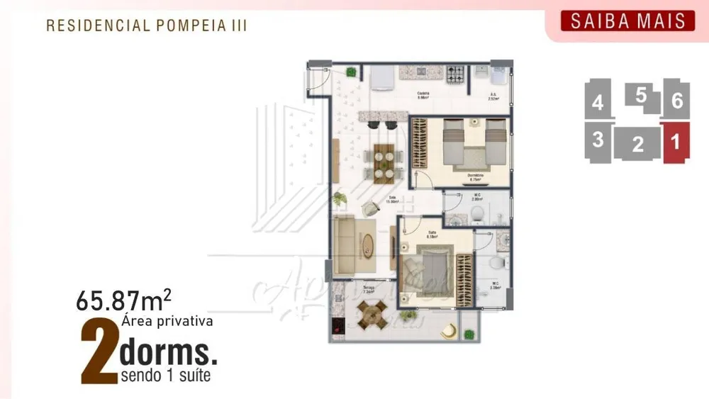 Apartamento, 2 quartos, 65 m² - Foto 8