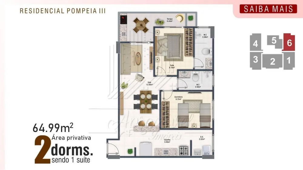 Apartamento, 2 quartos, 65 m² - Foto 8