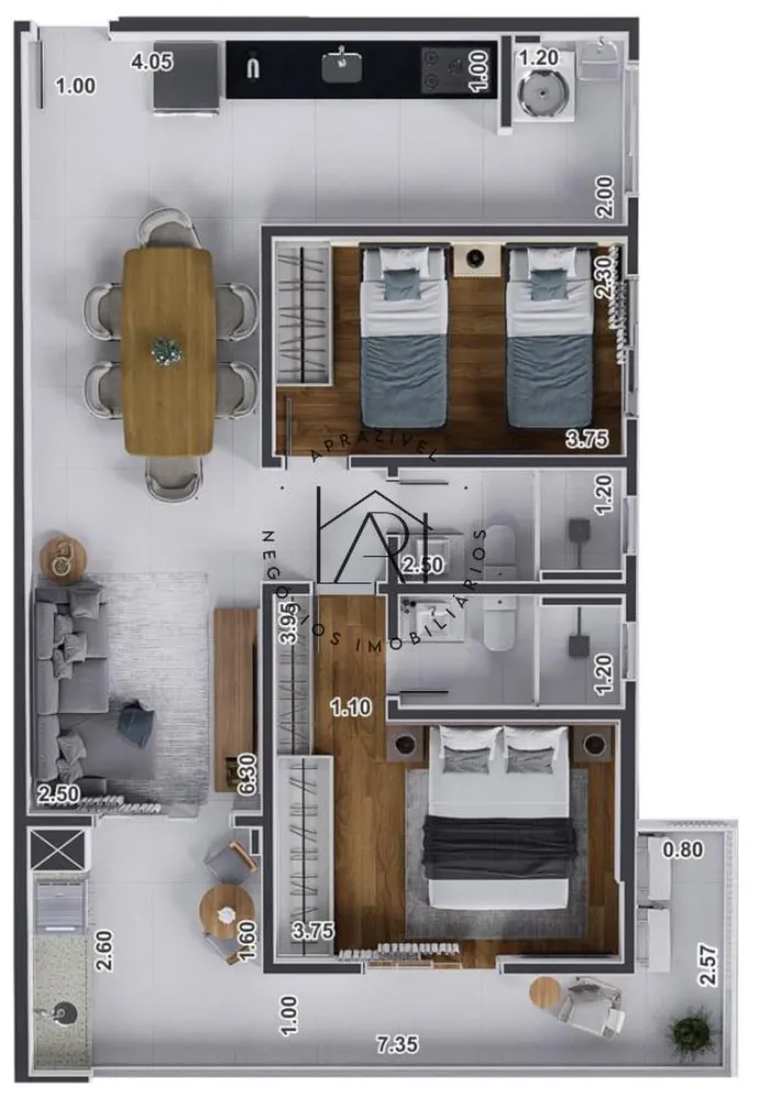 Apartamento, 2 quartos, 73 m² - Foto 11