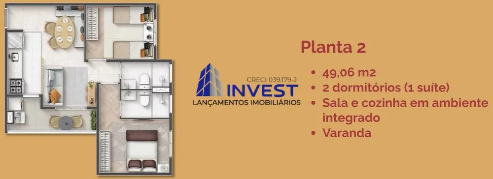 Apartamento, 2 quartos, 58 m² - Foto 1