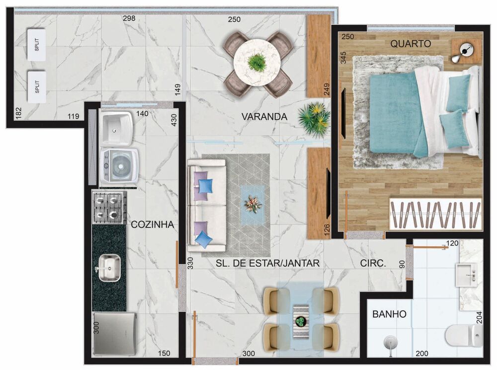 Apartamento, 1 quarto, 45 m² - Foto 1