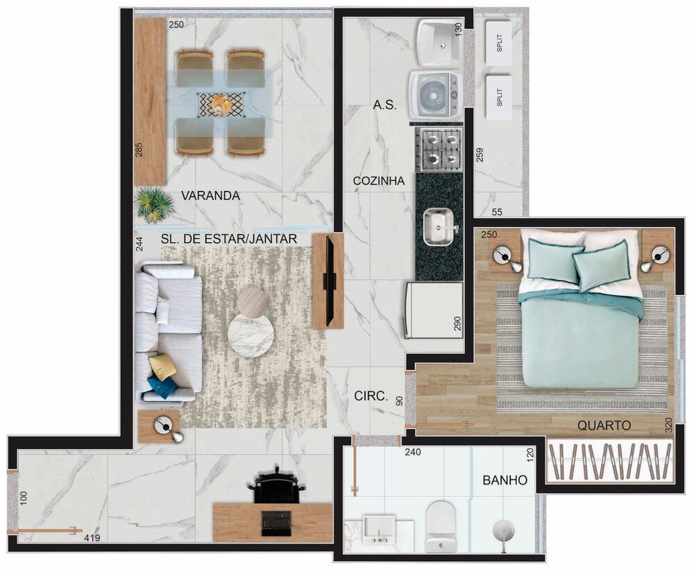 Apartamento, 1 quarto, 45 m² - Foto 53