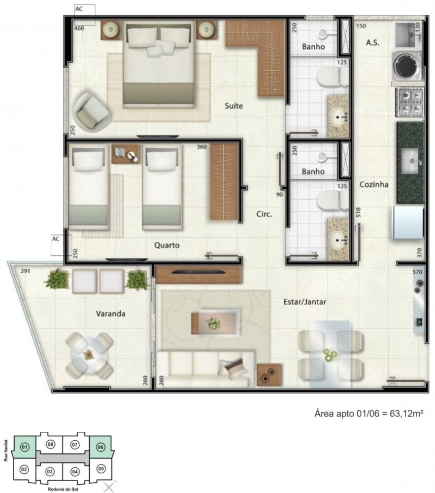 Cobertura, 2 quartos, 145 m² - Foto 1