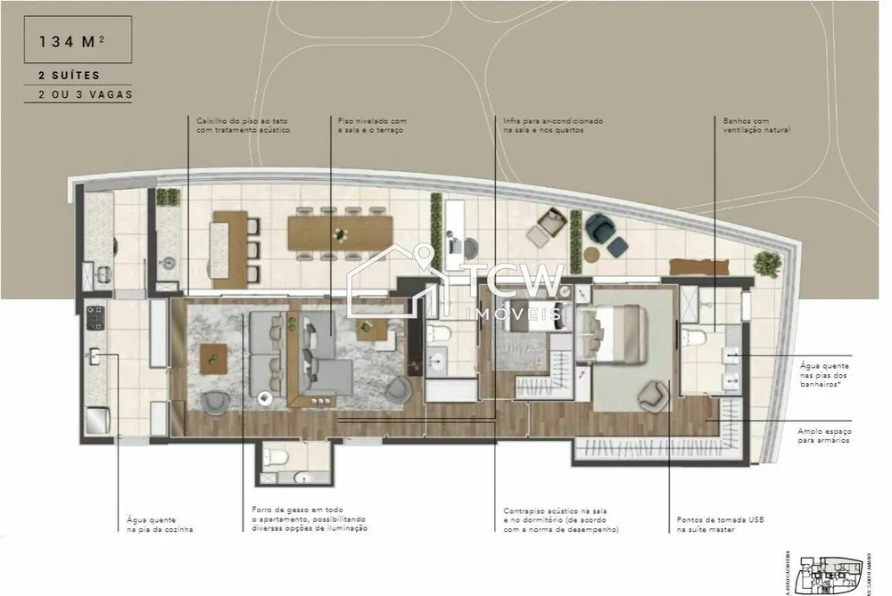 Apartamento, 2 quartos, 134 m² - Foto 8