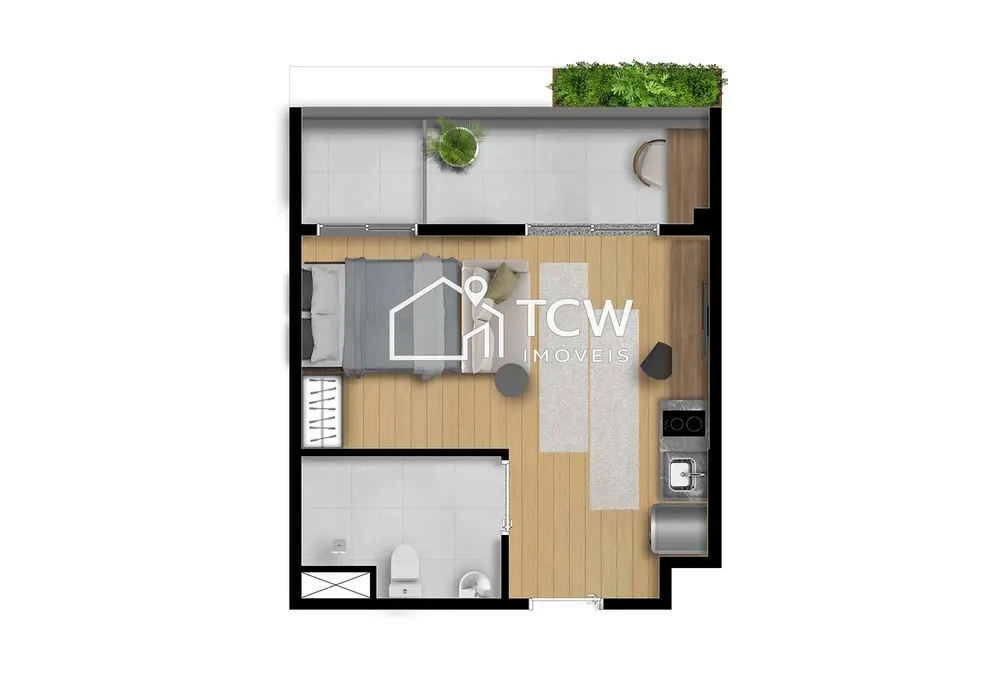 Apartamento, 1 quarto, 31 m² - Foto 3