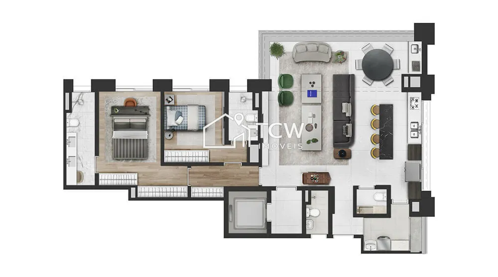 Apartamento, 2 quartos, 134 m² - Foto 4