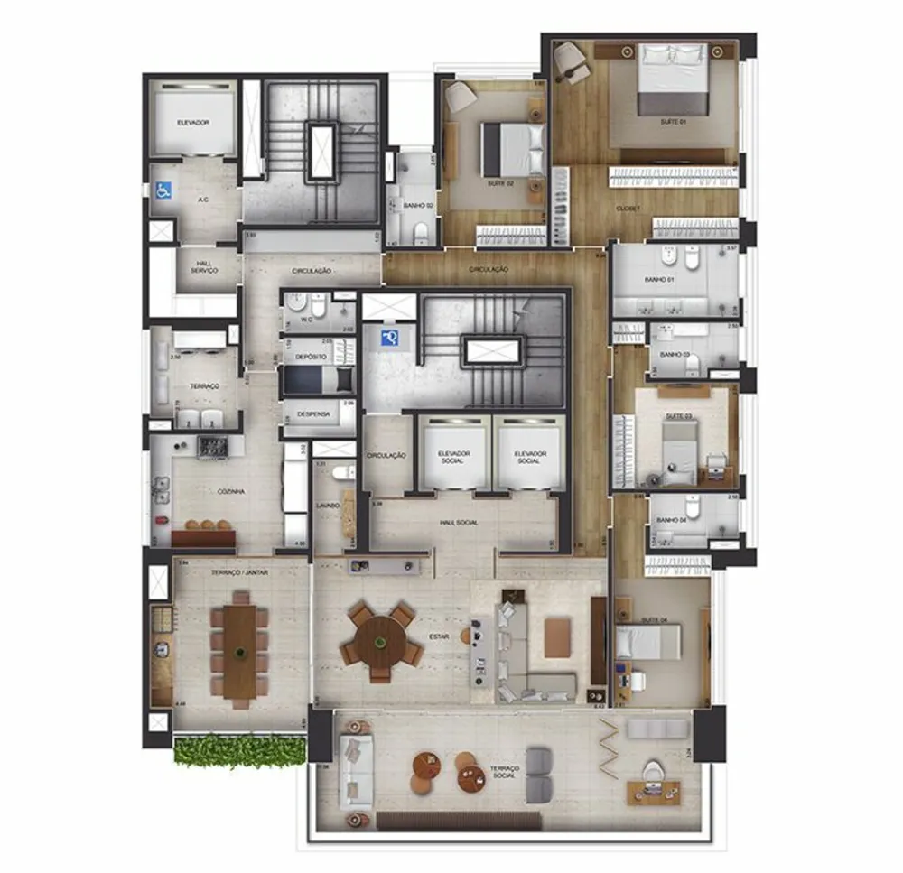 Apartamento, 4 quartos, 303 m² - Foto 1