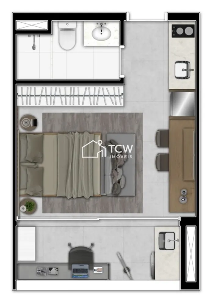 Apartamento, 1 quarto, 41 m² - Foto 12