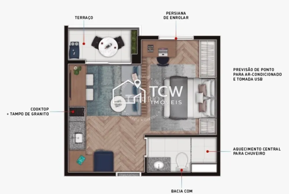 Apartamento, 1 quarto, 26 m² - Foto 3