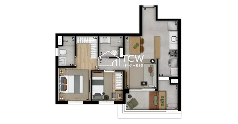 Apartamento, 2 quartos, 60 m² - Foto 7