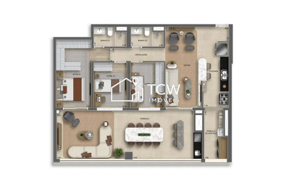 Apartamento, 3 quartos, 125 m² - Foto 7
