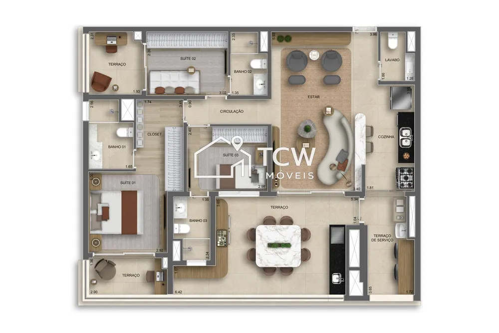 Apartamento, 3 quartos, 125 m² - Foto 8