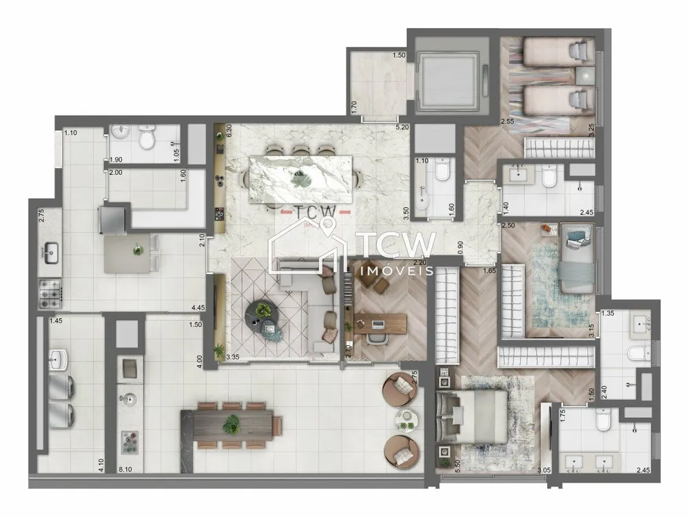 Apartamento, 3 quartos, 158 m² - Foto 12