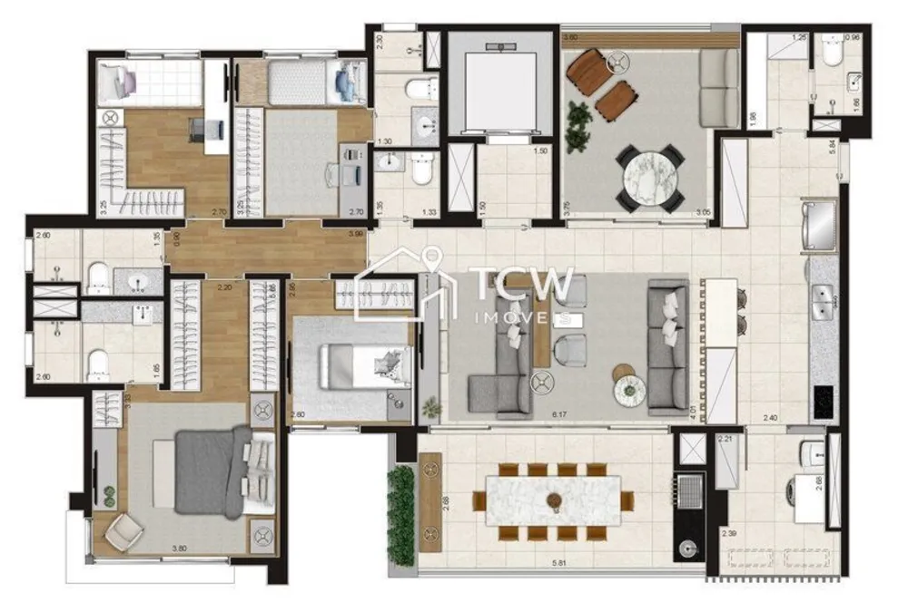 Apartamento, 4 quartos, 165 m² - Foto 1