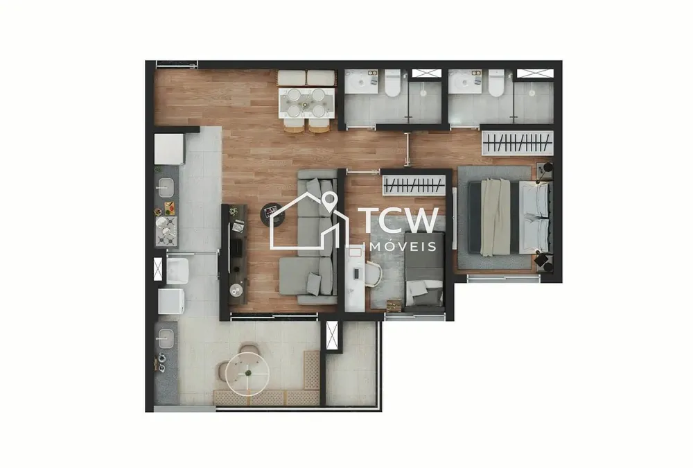 Apartamento, 3 quartos, 89 m² - Foto 2