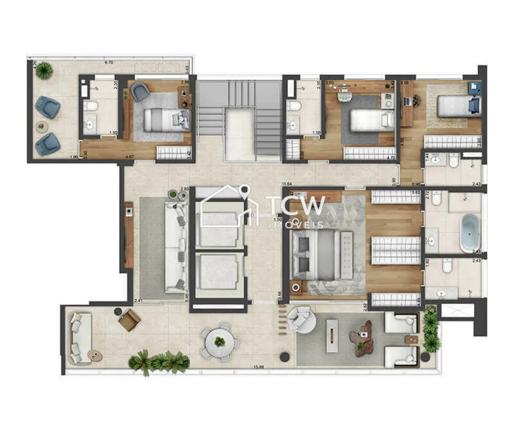 Cobertura, 4 quartos, 500 m² - Foto 1