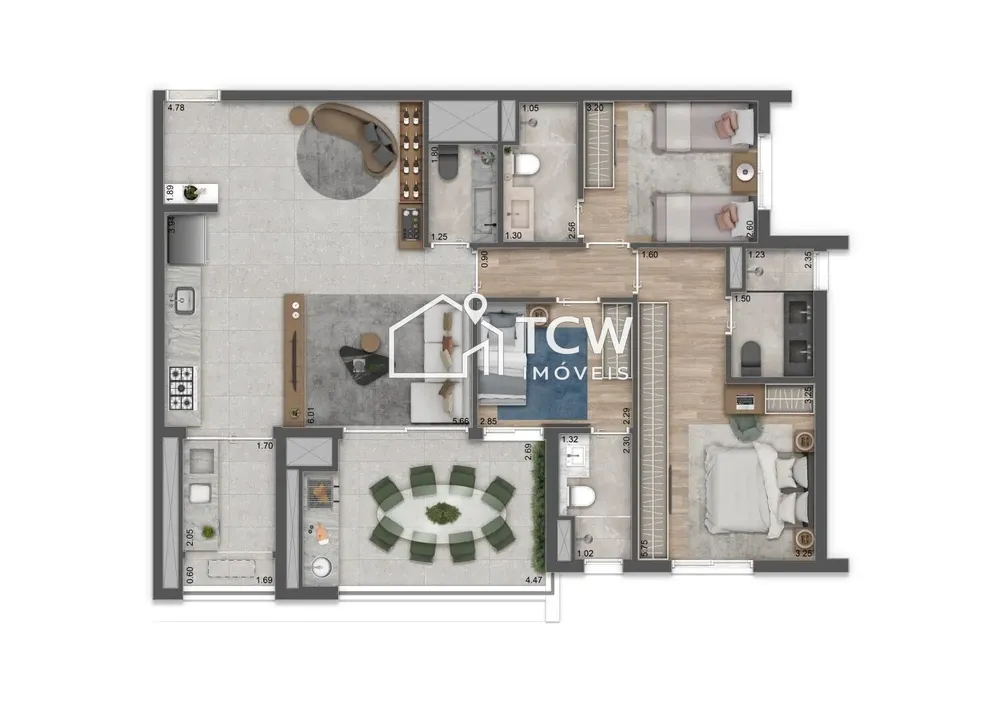 Apartamento, 3 quartos, 106 m² - Foto 8