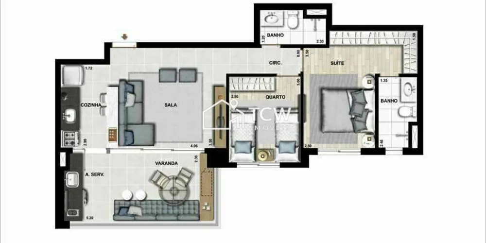 Apartamento, 2 quartos, 69 m² - Foto 12