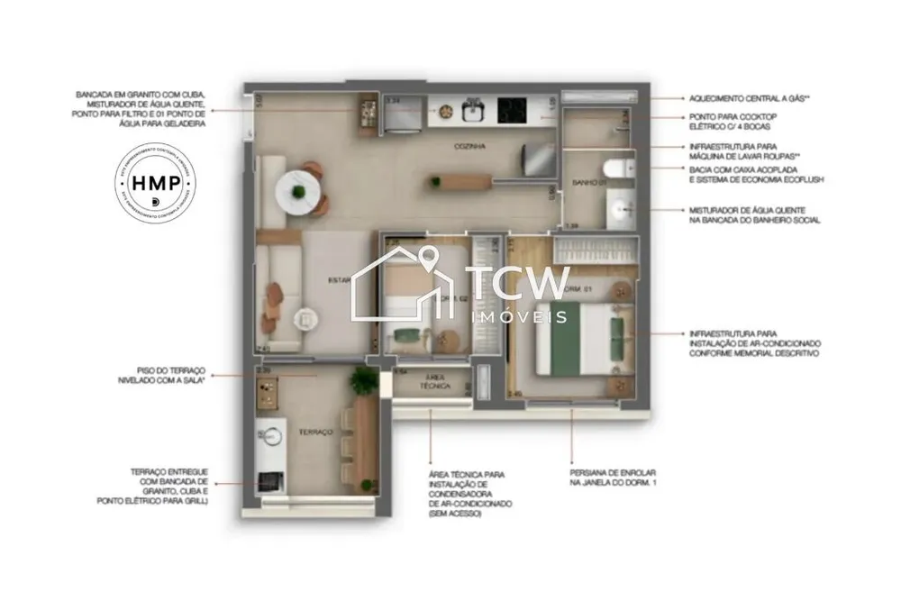Apartamento, 2 quartos, 75 m² - Foto 3