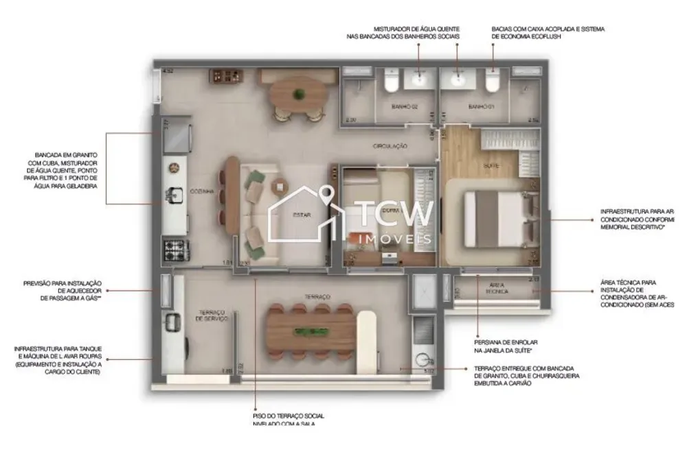 Apartamento, 2 quartos, 75 m² - Foto 1