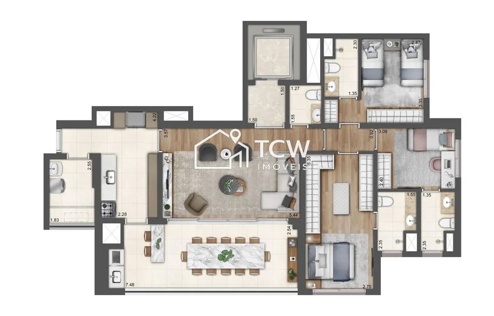 Apartamento, 4 quartos, 144 m² - Foto 12
