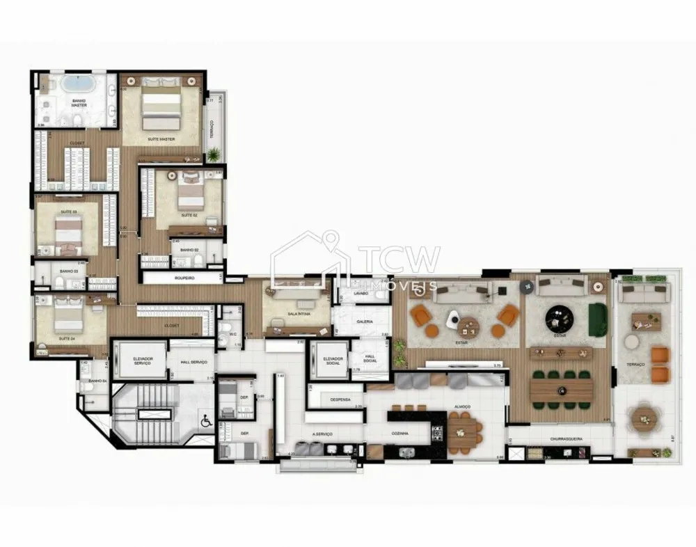 Apartamento, 4 quartos, 330 m² - Foto 12