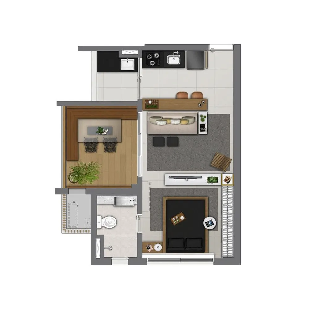 Apartamento, 1 quarto, 44 m² - Foto 8