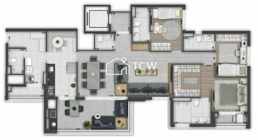 Apartamento, 3 quartos, 145 m² - Foto 1