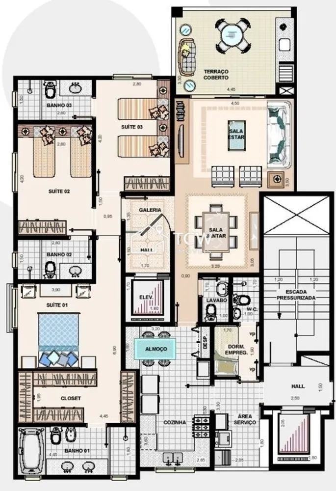 Apartamento, 3 quartos, 159 m² - Foto 12